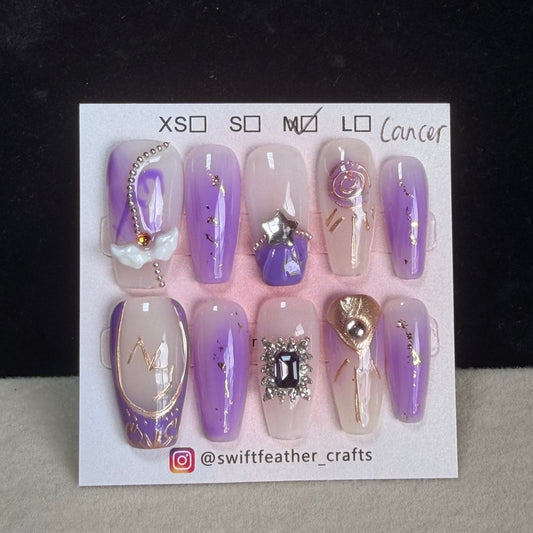 $10 Coffin Nail Set – Size M, Short/Long