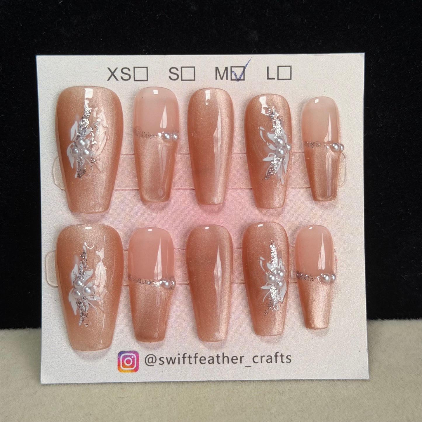 $10 Coffin Nail Set – Size M, Short/Long