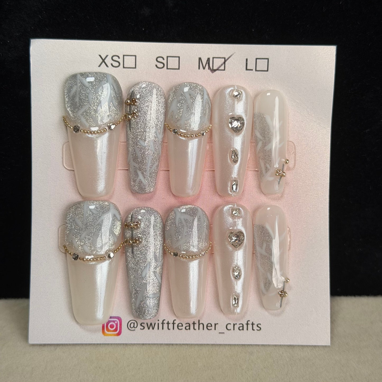 $10 Coffin Nail Set – Size M, Short/Long