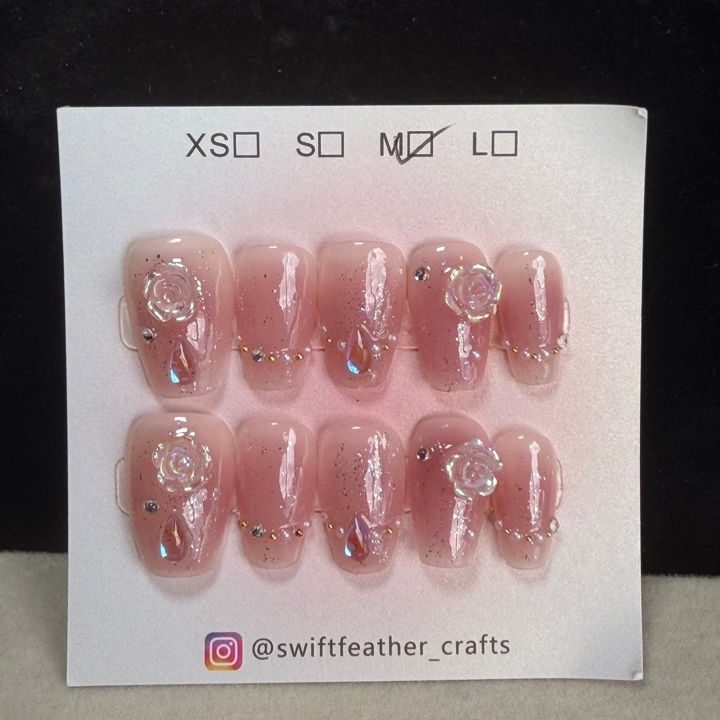 $10 Coffin Nail Set – Size M, Short/Long