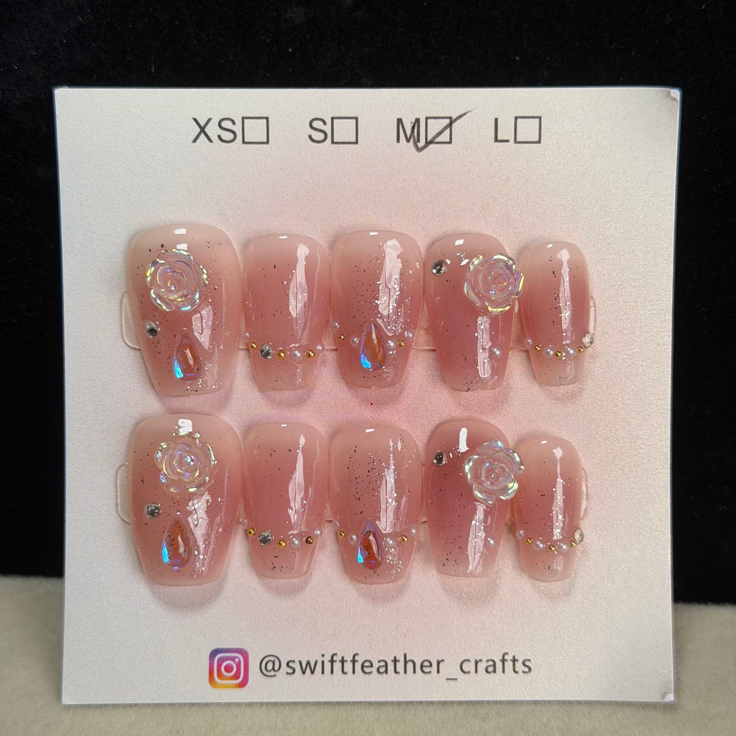 $10 Coffin Nail Set – Size M, Short/Long