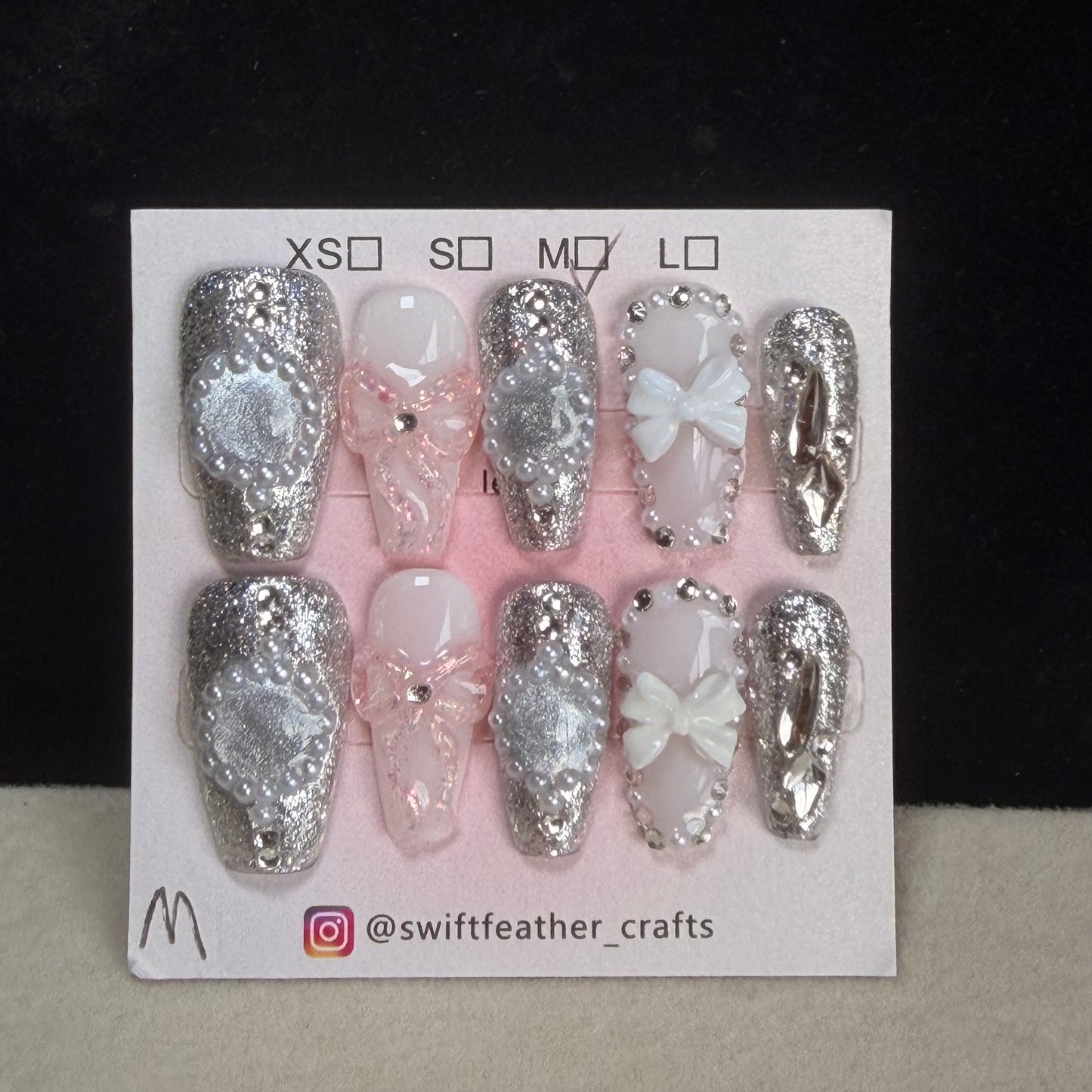 $10 Coffin Nail Set – Size M, Short/Long