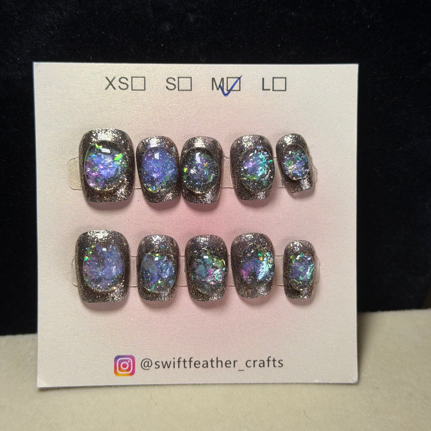 $10 Coffin Nail Set – Size M, Short/Long