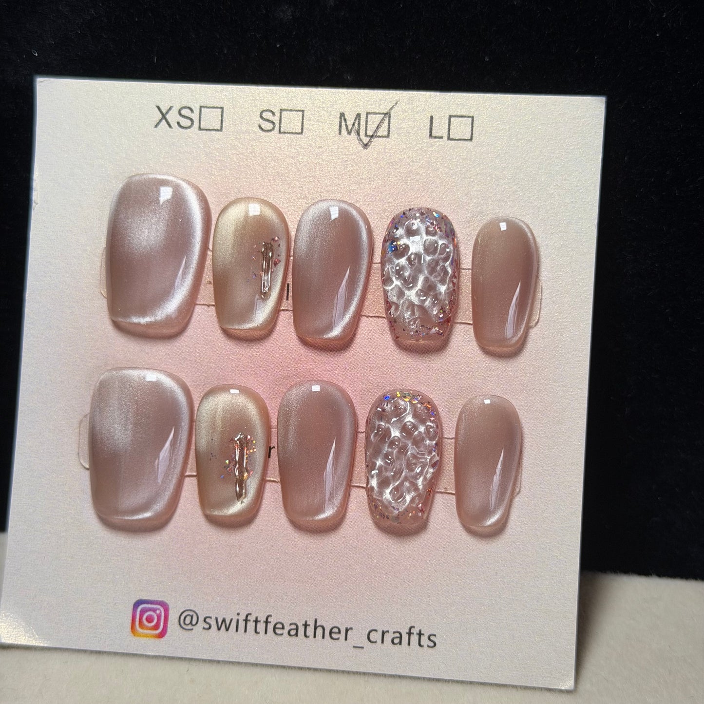 $10 Coffin Nail Set – Size M, Short/Long
