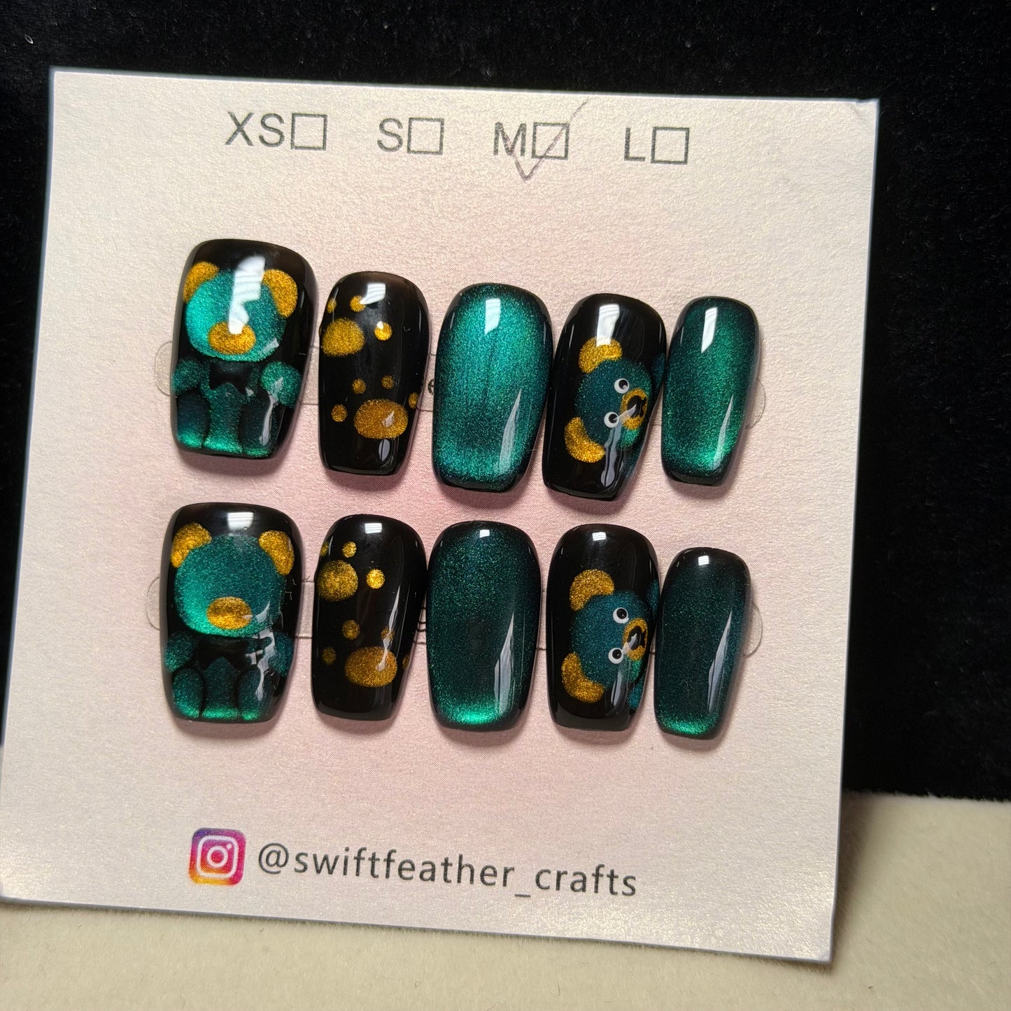 $10 Coffin Nail Set – Size M, Short/Long