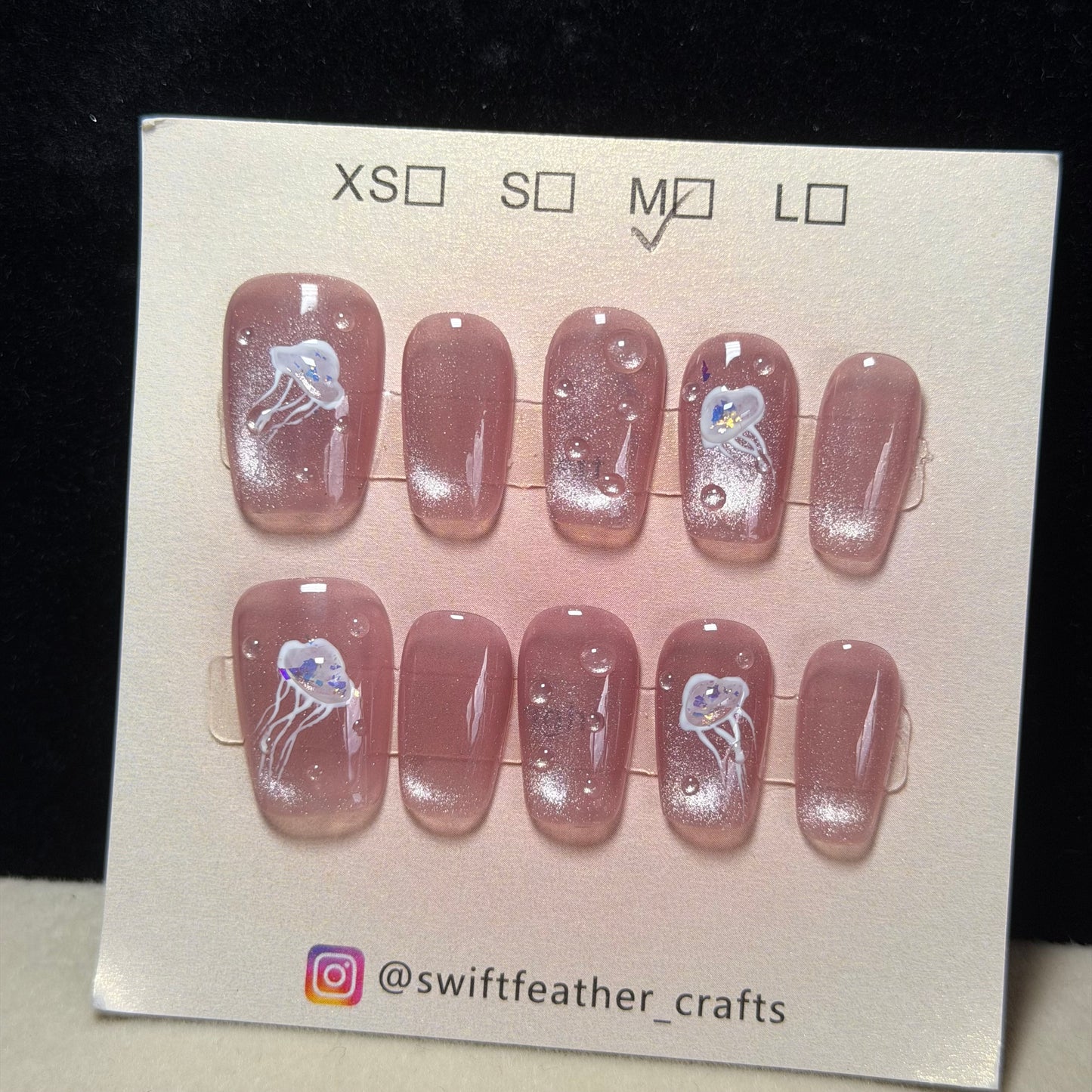 $10 Coffin Nail Set – Size M, Short/Long