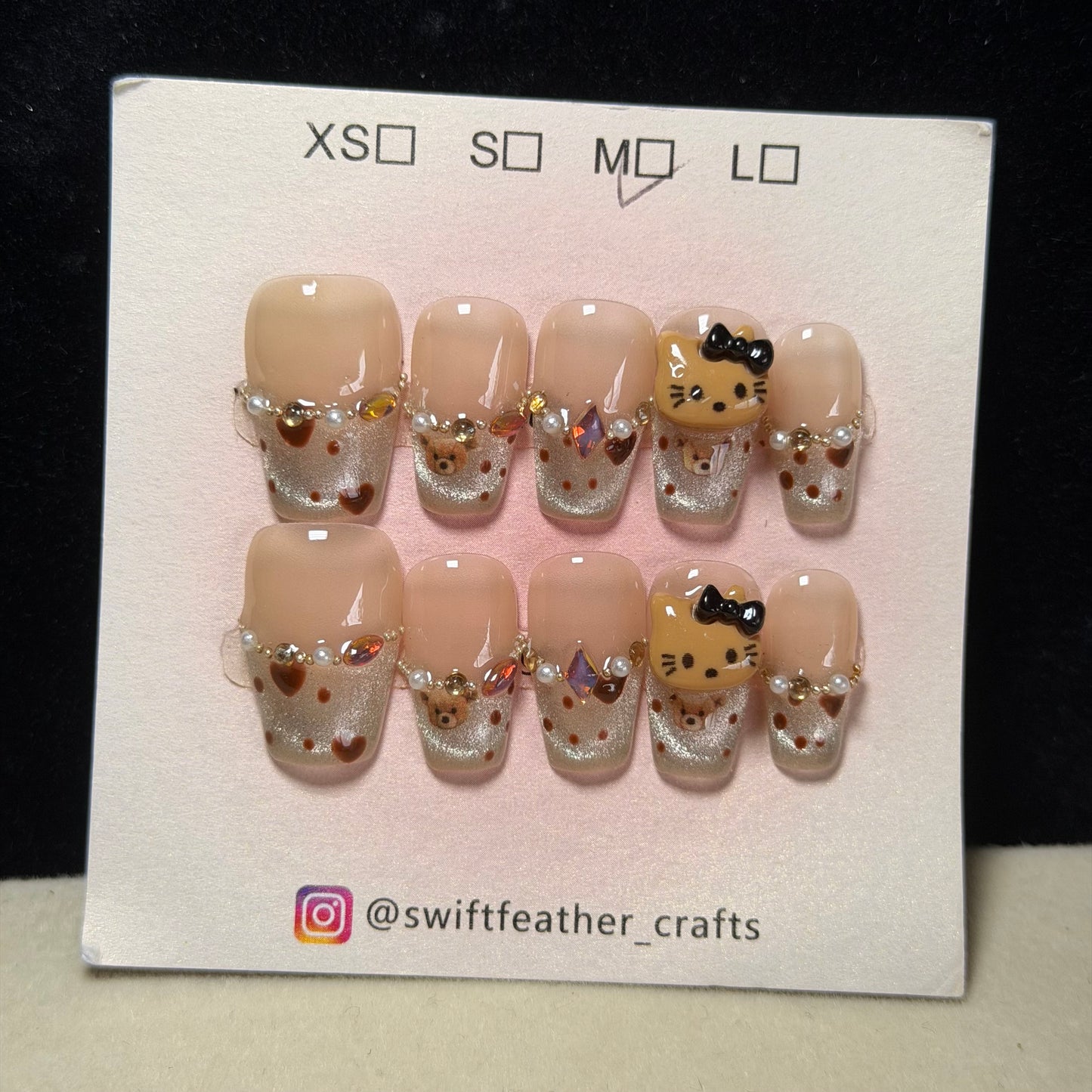 $10 Coffin Nail Set – Size M, Short/Long