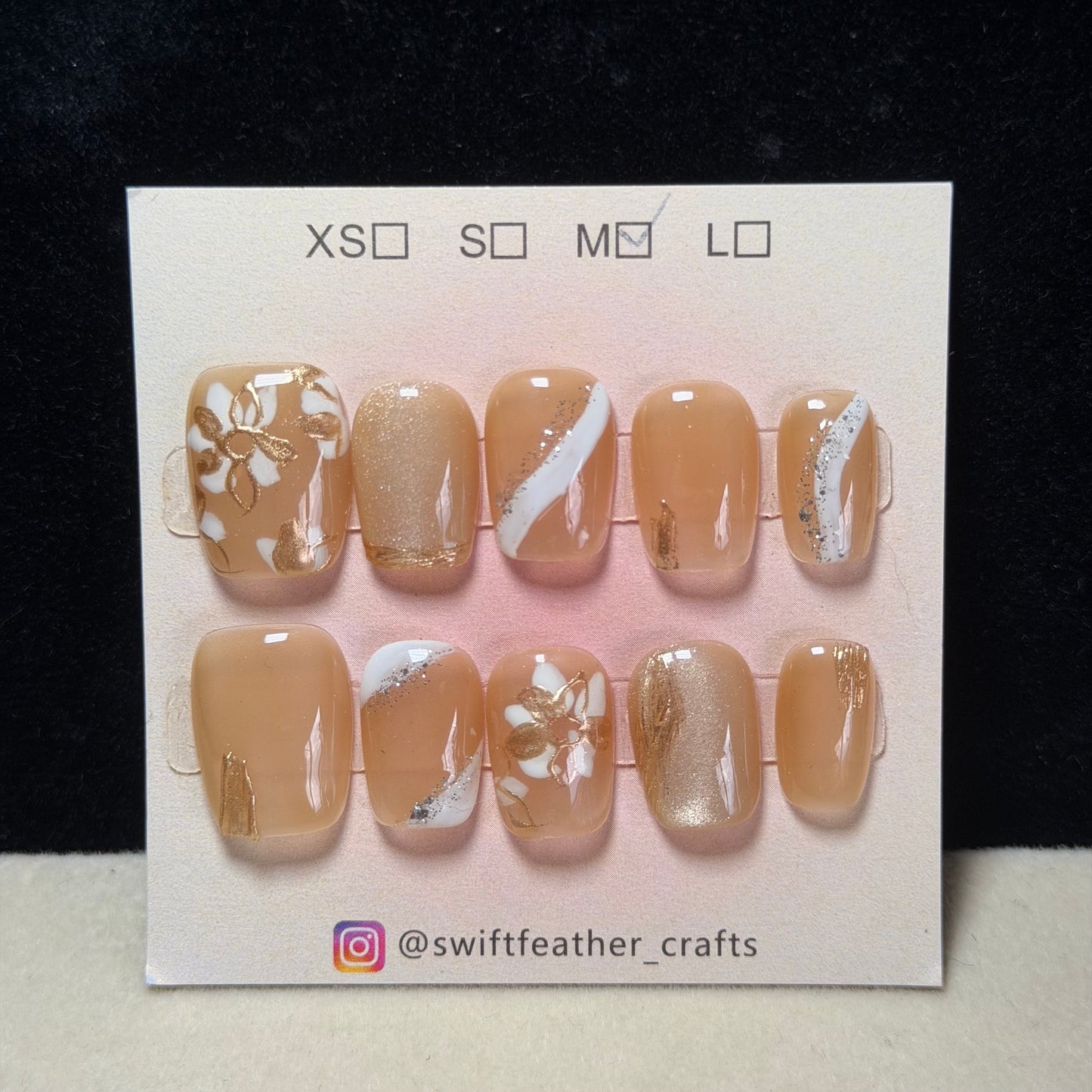 $10 Coffin Nail Set – Size M, Short/Long