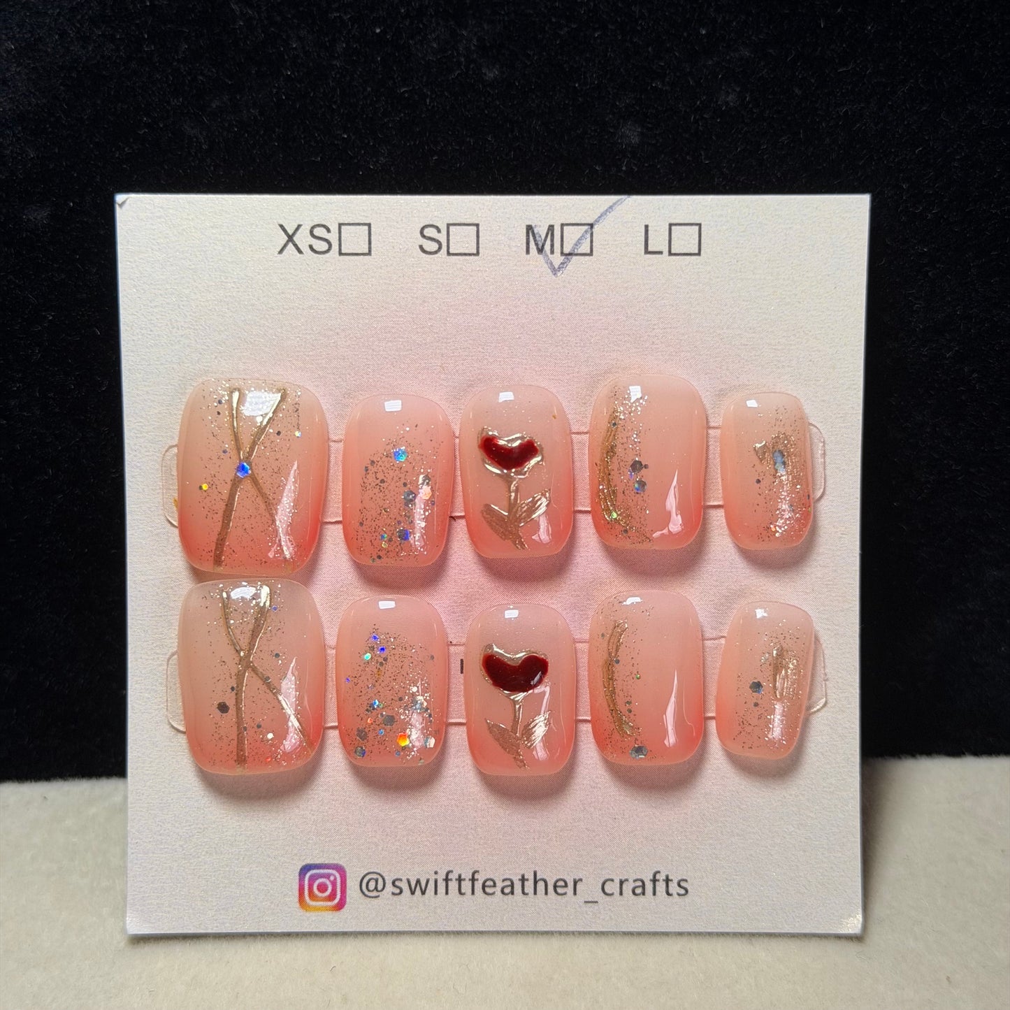 $10 Coffin Nail Set – Size M, Short/Long