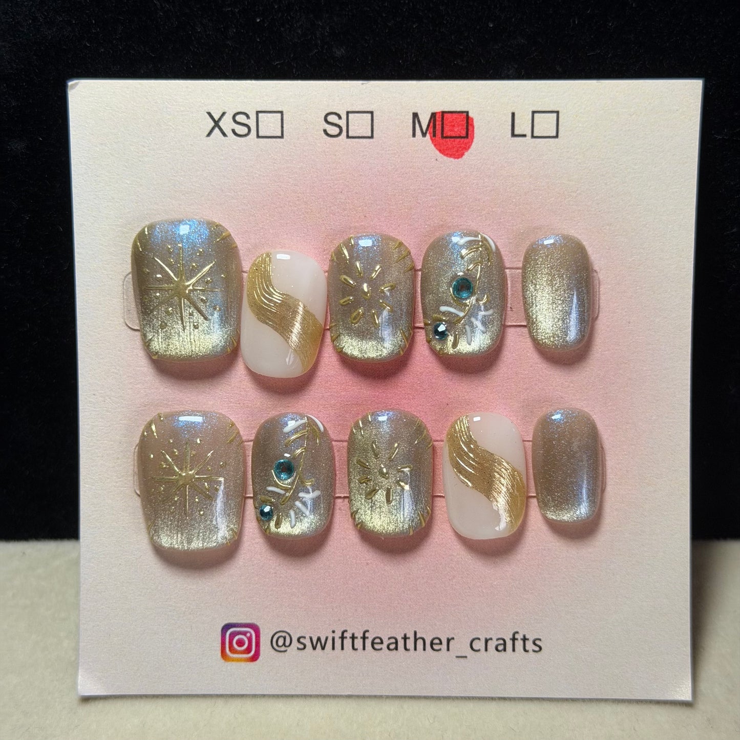 $10 Coffin Nail Set – Size M, Short/Long