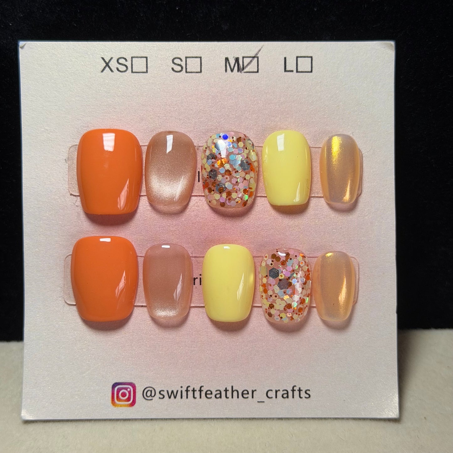 $10 Coffin Nail Set – Size M, Short/Long