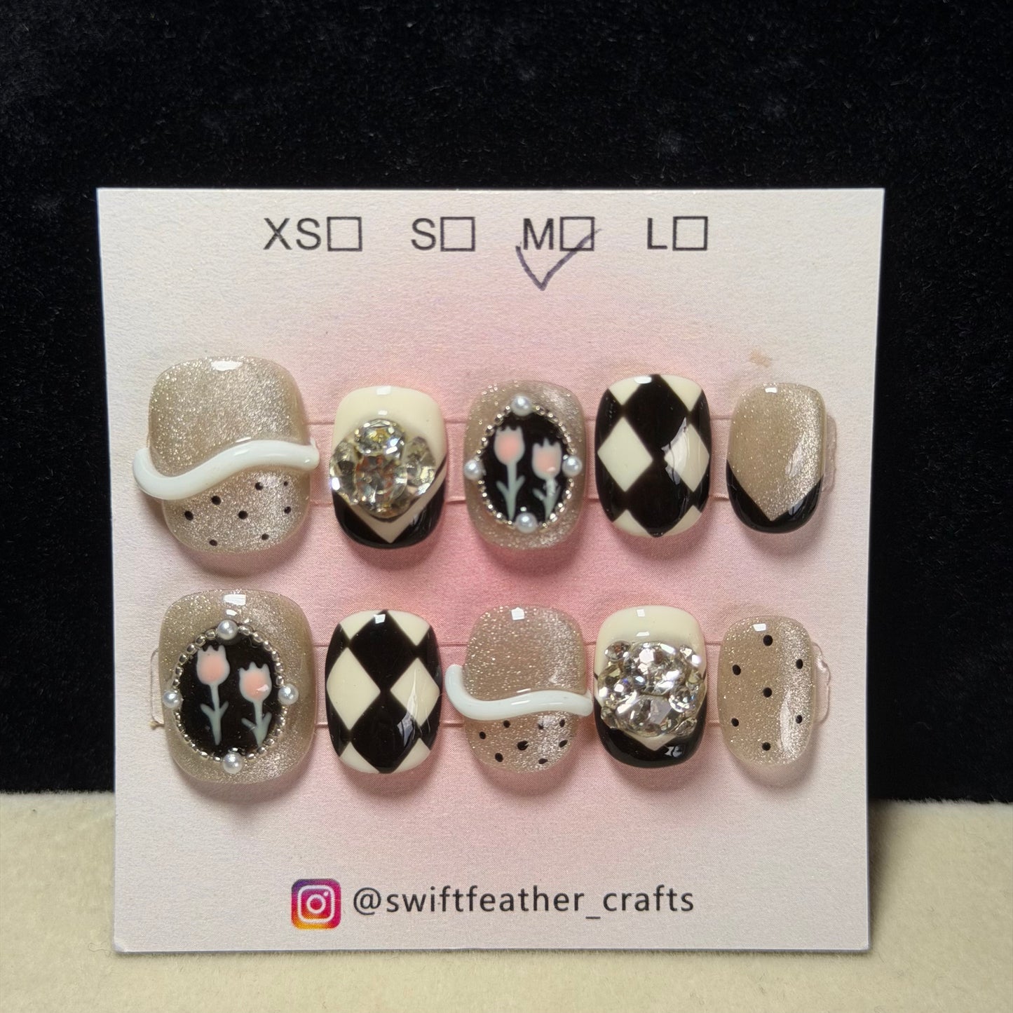 $10 Coffin Nail Set – Size M, Short/Long